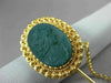 ANTIQUE LARGE AAA JADE 18KT YELLOW GOLD HANDCRAFTED LADY CAMEO LAPEL PIN #22528