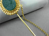 ANTIQUE LARGE AAA JADE 18KT YELLOW GOLD HANDCRAFTED LADY CAMEO LAPEL PIN #22528