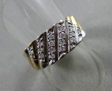 ANTIQUE .32CT OLD MINE DIAMOND 14KT 2 TONE GOLD WEDDING ANNIVERSARY RING #17243