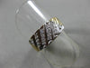 ANTIQUE .32CT OLD MINE DIAMOND 14KT 2 TONE GOLD WEDDING ANNIVERSARY RING #17243