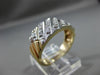ANTIQUE .32CT OLD MINE DIAMOND 14KT 2 TONE GOLD WEDDING ANNIVERSARY RING #17243