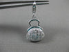 ANTIQUE LARGE DIAMOND 14KT WHITE GOLD 3D PURSE PENDANT / CHARM BRACELET #15724