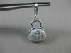ANTIQUE LARGE DIAMOND 14KT WHITE GOLD 3D PURSE PENDANT / CHARM BRACELET #15724