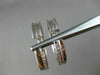 ESTATE WIDE .50CT DIAMOND HOOPS 14KT WHITE GOLD EARRINGS F/G VVS BEAUTIFUL #1439