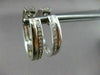 ESTATE WIDE .50CT DIAMOND HOOPS 14KT WHITE GOLD EARRINGS F/G VVS BEAUTIFUL #1439