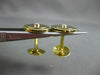 ANTIQUE LARGE DIAMOND 18KT 2TONE GOLD ROUND ETOILE DOUBLE SIDED CUFF LINKS 21204