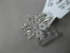 ANTIQUE .39CT DIAMOND 18KT WHITE GOLD 3D FILIGREE PAVE SNOWFLAKE FLOWER RING