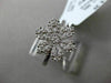 ANTIQUE .39CT DIAMOND 18KT WHITE GOLD 3D FILIGREE PAVE SNOWFLAKE FLOWER RING