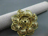 ANTIQUE 5.0CT CITRINE & DIAMOND 18K WHITE & YELLOW GOLD FLOWER PIN PENDANT #1957