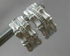 ESTATE .10CT DIAMOND 14KT WHITE GOLD BAMBOO DESIGN CLIP ON EARRINGS #21694