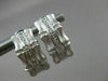 ESTATE .10CT DIAMOND 14KT WHITE GOLD BAMBOO DESIGN CLIP ON EARRINGS #21694