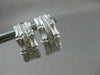 ESTATE .10CT DIAMOND 14KT WHITE GOLD BAMBOO DESIGN CLIP ON EARRINGS #21694
