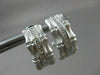 ESTATE .10CT DIAMOND 14KT WHITE GOLD BAMBOO DESIGN CLIP ON EARRINGS #21694