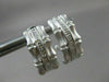 ESTATE .10CT DIAMOND 14KT WHITE GOLD BAMBOO DESIGN CLIP ON EARRINGS #21694