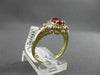 ANTIQUE 1.05CT DIAMOND & AAA RUBY 14KT YELLOW GOLD CLUSTER ENGAGEMENT RING