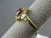 ANTIQUE 1.05CT DIAMOND & AAA RUBY 14KT YELLOW GOLD CLUSTER ENGAGEMENT RING