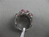 ANTIQUE LARGE 1.96CT DIAMOND & RUBY 18KT WHITE & YELLOW GOLD 3D ETOILE FUN RING
