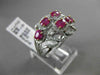 ANTIQUE LARGE 1.96CT DIAMOND & RUBY 18KT WHITE & YELLOW GOLD 3D ETOILE FUN RING