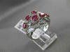 ANTIQUE LARGE 1.96CT DIAMOND & RUBY 18KT WHITE & YELLOW GOLD 3D ETOILE FUN RING