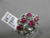 ANTIQUE LARGE 1.96CT DIAMOND & RUBY 18KT WHITE & YELLOW GOLD 3D ETOILE FUN RING