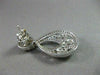 ANTIQUE LARGE 2.98CT DIAMOND 14KT WHITE GOLD FILIGREE FLORAL DROP EARRINGS 21706