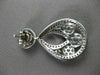 ANTIQUE LARGE 2.98CT DIAMOND 14KT WHITE GOLD FILIGREE FLORAL DROP EARRINGS 21706