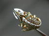 1.34CT FANCY COLOR DIAMOND & MULTI COLOR GEM 18KT WHITE & ROSE GOLD IGUANA RING