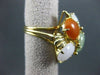 ANTIQUE LARGE MULTI GEM 14KT YELLOW GOLD FLOWER RING ONE OF A KIND!! #2745
