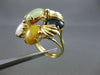ANTIQUE LARGE MULTI GEM 14KT YELLOW GOLD FLOWER RING ONE OF A KIND!! #2745