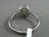 ESTATE WIDE .53CT ROUND & BAGUETTE DIAMOND 18KT WHITE GOLD CLUSTER PROMISE RING