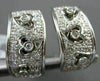 ESTATE WIDE .41CT DIAMOND 18KT WHITE GOLD 3D MULTI HEART ETOILE CLIP ON EARRINGS