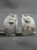 ESTATE WIDE .41CT DIAMOND 18KT WHITE GOLD 3D MULTI HEART ETOILE CLIP ON EARRINGS