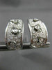 ESTATE WIDE .41CT DIAMOND 18KT WHITE GOLD 3D MULTI HEART ETOILE CLIP ON EARRINGS