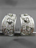 ESTATE WIDE .41CT DIAMOND 18KT WHITE GOLD 3D MULTI HEART ETOILE CLIP ON EARRINGS