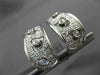 ESTATE WIDE .41CT DIAMOND 18KT WHITE GOLD 3D MULTI HEART ETOILE CLIP ON EARRINGS