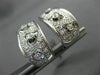 ESTATE WIDE .41CT DIAMOND 18KT WHITE GOLD 3D MULTI HEART ETOILE CLIP ON EARRINGS