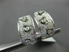 ESTATE WIDE .41CT DIAMOND 18KT WHITE GOLD 3D MULTI HEART ETOILE CLIP ON EARRINGS