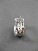 ESTATE WIDE .41CT DIAMOND 18KT WHITE GOLD 3D MULTI HEART ETOILE CLIP ON EARRINGS