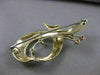 LARGE ANTIQUE OLD MINE DIAMOND EMERALD BOW 18KT W YELLOW GOLD PIN BROOCH #20404
