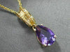 ANTIQUE 1.20CT AMETHYST 14KT FILIGREE PEAR SHAPE DROP PENDANT BEAUTIFUL!!!! #XXX