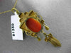 ANTIQUE PEARL & CORAL 14KT YELLOW GOLD VICTORIAN 3D HANDCRAFTED PENDANT #24431
