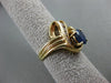 ANTIQUE 1.40CT DIAMOND & AAA OVAL SAPPHIRE 14KT YELLOW GOLD JOURNEY RING #12164