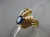 ANTIQUE 1.40CT DIAMOND & AAA OVAL SAPPHIRE 14KT YELLOW GOLD JOURNEY RING #12164