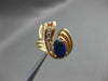 ANTIQUE 1.40CT DIAMOND & AAA OVAL SAPPHIRE 14KT YELLOW GOLD JOURNEY RING #12164