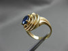 ANTIQUE 1.40CT DIAMOND & AAA OVAL SAPPHIRE 14KT YELLOW GOLD JOURNEY RING #12164