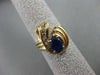 ANTIQUE 1.40CT DIAMOND & AAA OVAL SAPPHIRE 14KT YELLOW GOLD JOURNEY RING #12164
