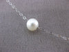 ESTATE AAA PEARL 14KT WHITE GOLD PEARL BY THE YARD DIAMOND CUT NECKLACE #24949