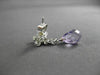 ANTIQUE 6.15CTW AAA AMETHYST & DIAMOND 18KT WHITE GOLD HANGING EARRINGS #22966