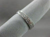 ANTIQUE .30CT DIAMOND 14KT WHITE GOLD FILIGREE ETERNITY 3 DIMENSIONAL RING #1150