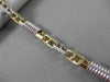 ESTATE WIDE & LARGE 14KT WHITE & YELLOW GOLD 3D FANCY LINK MEN'S BRACELET #22852